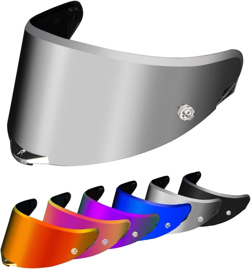 psler فيزر بيستا جي بي آر آر - فيزر خوذة بيستا بديل درع وجه دراجة نارية لبيستا جي بي آر كورسا-ر بيستا جي بي آر آر ريس 3، فضي داكن-مرآة - Image 1